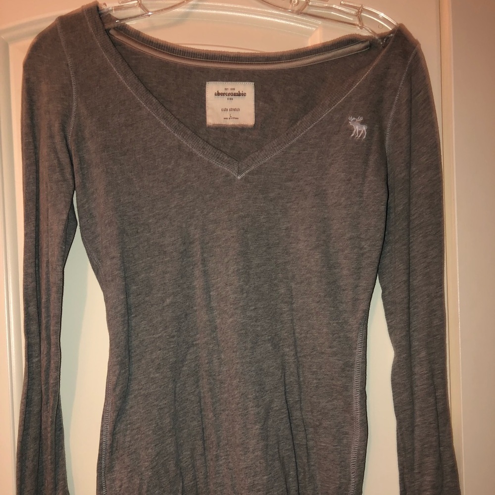 Abercrombie Kids long sleeve grey top!